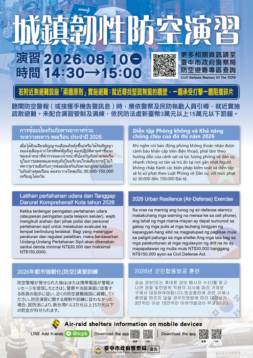 2026城鎮韌性（防空）演習文宣品2