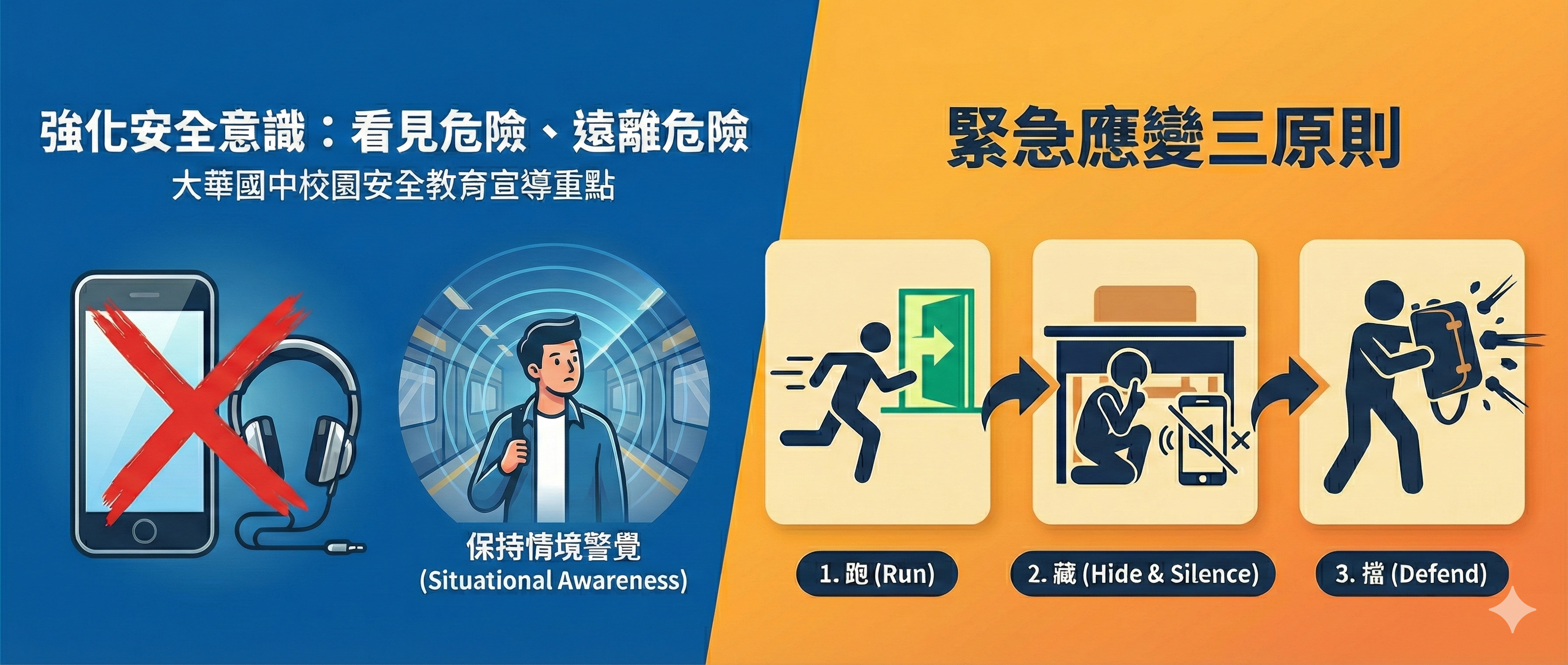 強化安全意識，看見危險，遠離危險